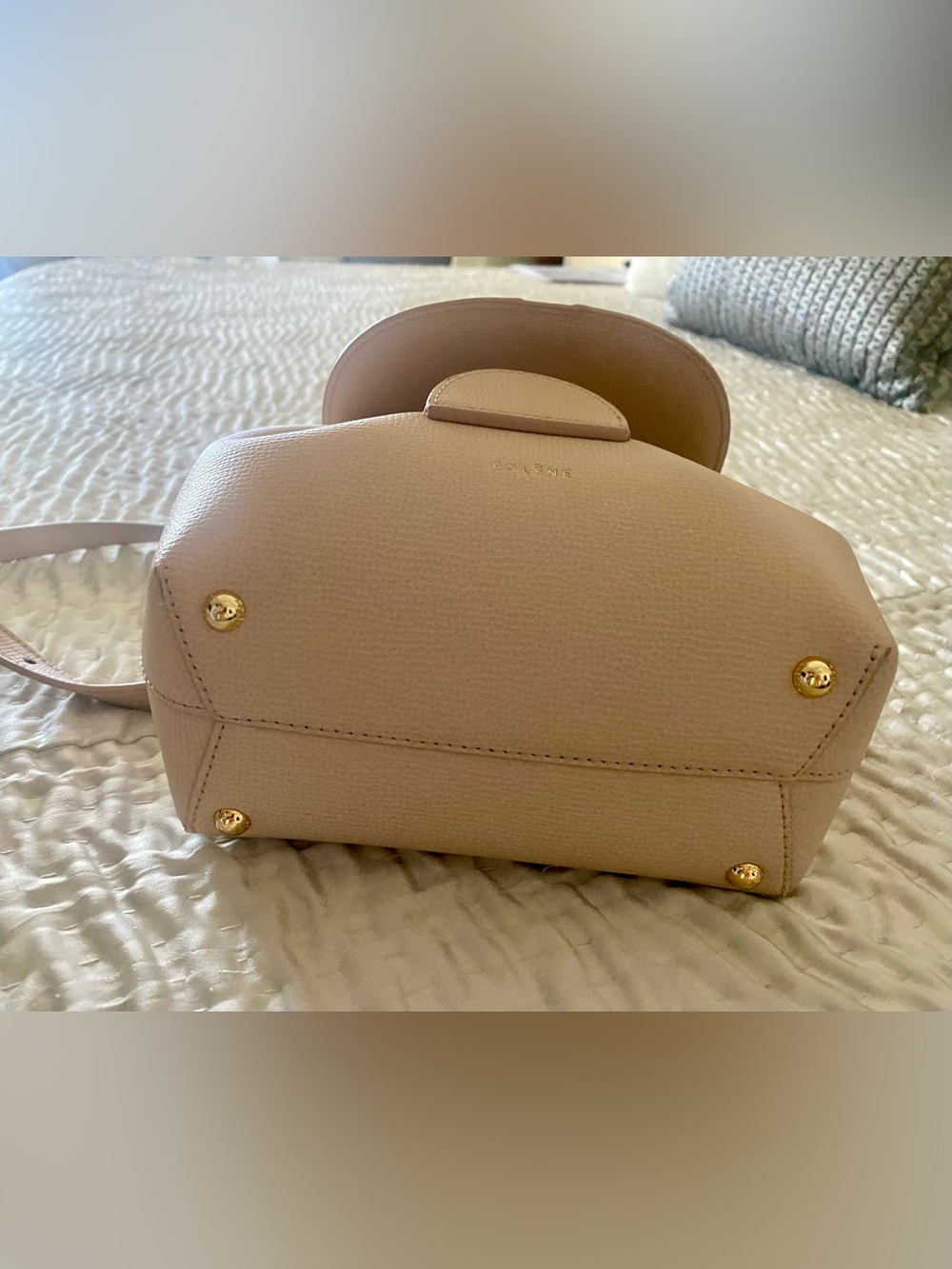 Polène Small Top-Handle Bag in Light Beige - Picture 12 of 14